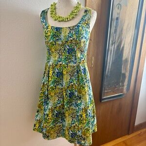 Nine West Vibrant Spring Fit and Flare Floral Dress